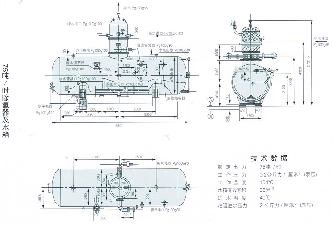 熱力噴霧除氧器